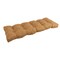 51-inch by 19-inch Tufted Solid Microsuede Bench Cushion Tan-Color